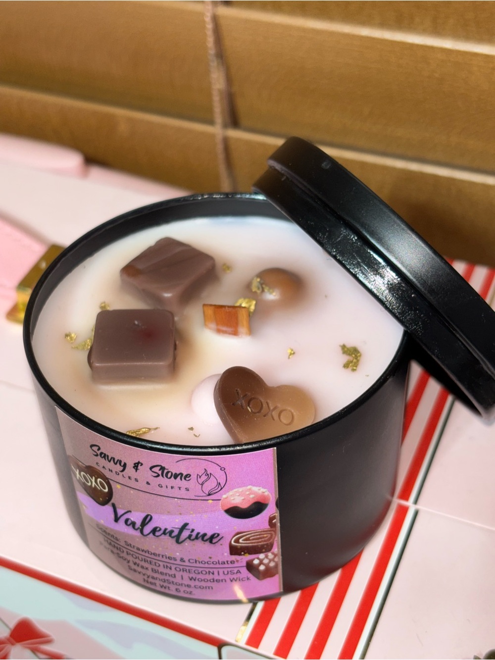 Savy & Stone Strawberries & Chocolate Candle